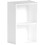 Vida Designs Oxford Bücherregal mit 2 Ebenen, würfelförmig, weiß, Holz-Regaleinheit für Büro,...