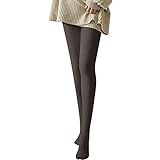 Damen Strickstrumpfhose ohne Fleece Strick Strumpfhose Weiß Feinstrumpfhose Blickdicht...