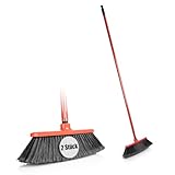 BigDean 2 Stück Besen mit Stiel Zimmerbesen 30cm breit weiche Borsten für Innen, Kehrbesen...