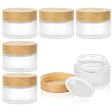 HOTUT Glas Cremedose, 6 Stück Glas Leerdose 30ml, Glastiegel mit Deckel und Liner, Cremedosen zum...