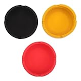 LOORGVEL 3 Stück pack Runder Unzerbrechlicher Silikon Aschenbecher Klein Rutschfest Hitzebeständig...