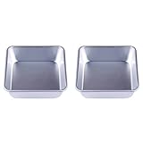 Xptieeck 2 Stück 20,3 cm große Mousse-Kuchenform aus Aluminiumlegierung, quadratisch, Kuchenform,...