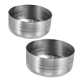 ZUNOXAZ 2 Stück Ersatzdeckel aus Edelstahl für Cocktail Shaker Becher Spritzgeschütztes...