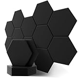 Hexagon Akustikplatten, Schalldämmung Wand, 12 Stück, Hohe Dichte Akustikpaneele für...