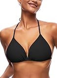 TZLDN Bikini Oberteil Große Brüste Damen Push up Sport Triangel Bikini Neckholder Brazilian...