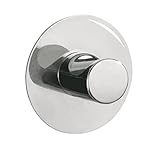 WENKO Wandhaken Savona - Handtuch-Haken, Kleiderhaken, selbstklebend, Edelstahl rostfrei, 5 x 2 x 5...