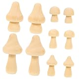 OHPHCALL 12st Kleiner Holzpilz Pilz Malen Pilze Selber Basteln Kinder Malen Pilz Mini-spielzeug...