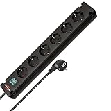 Brennenstuhl Bremounta Steckdosenleiste 6-Fach mit Schalter (Mehrfachsteckdose mit 90 Grad...