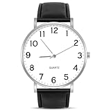 OFFCUP Armbanduhr Herren, Analog Quarz Uhr für Männer Uhren Minimalist Herrenuhr mit Lederarmband...