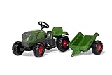 Rolly Toys rollyKid Fendt Vario (Trettraktor mit Anhänger für Kinder, Motorhaube zu öffnen,...