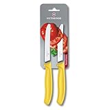 Victorinox Swiss Classic 2er Set Gemüsemesser mit Wellenschliff, 11 cm Klinge, Rostfrei, Swiss...