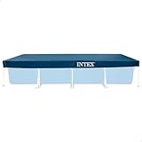 Intex Rectangular Pool Cover - Poolabdeckplane, Blau, 450 x 220 x 20 cm - Für Rectangular Frame...