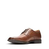 Clarks Herren Tilden Plain Derbys, Dark Tan Leather, 45 EU