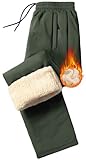 Niwicee Outdoor Hosen für Herren Jogginghose Wasserabweisende Regenhose Thermohose Fleece...