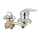 Messing Verdeckte Duscharmatur - 2/3/4/5 Wege Wasserausgang Mischbatterie mit G1/2 Kalt- und...