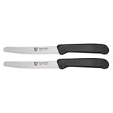 GRÄWE Tafelmesser 2 Stück, Messerset zum Schneiden, 2er Pack Brötchenmesser, Frühstücksmesser...