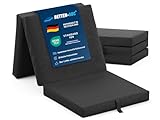 Betten-ABC - Faltmatratze anthrazit (3-TLG.) - ideale für Gäste - Klappmatratze für Reisen,...