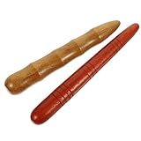 SOPOTUTU 2Stücke Hölzerne Fußmassagestäbe Multifunktionales Holzmassagewerkzeug für Nacken...