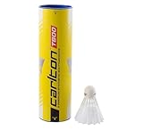 Carlton Badmintonball Tournament T800, Weiß – Blau, mittelschnell (77 Grains), für Junioren und...