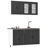 Emmtore 4-TLG. Küchenschrank-Set Holzwerkstoff, Küchenzeile Einbauküche, Schrank-Set,...