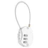 SEWACC Metall Kombinationsvorhängeschloss 3 Stelliges Zahlenschloss Kleines Gepäckschloss Silber...