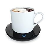 Elektrischer Kaffeewärmer, Smart Schreibtisch Kaffeewärmer, Tassenwärmer mit 2...