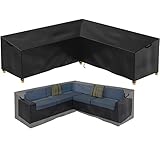 nomiou Gartenmöbel Abdeckung L-Form Lounge Abdeckung Wasserdicht Rattan Sofa Abdeckung für...
