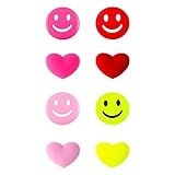8 Stück Tennis Dämpfer,Tennisschläger,Lustig Vibrationsdämpfer Happy Face Herzförmiges,Silikon...