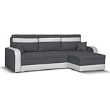 SENTO TRADE Ecksofa mit Schlaffunktion, Bettkasten, L-Form Eckcouch, Schlafsofa, inkl. Hocker,...
