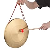 Vobumix 32 cm Große Kapellen-messingbecken, Handgong-Becken, Tragbares Tam Gong, Traditionelles...