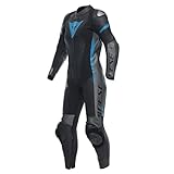 Dainese Grobnik Lady 1PC perforiert Damen Einteiler Lederkombi Racing Suit, BLACK/ANTHRACITE/TEAL,...