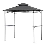 Sekey Grill Pavillon 2.45 x 1.50m, Wasserdicht Gartenlauben Gartenzelt Partyzelt für...