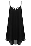 Zeagoo Damen Strandkleid Spaghetti Bügel Minikleid Blusenkleid Chiffon Kleid