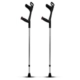 1 Paar Krücken Schwarz Klassiker 140 Kg Unterarmgehstützen von Ossenberg mit Ergo Softgriff...