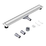 Neodrain Duschrinne 80cm Edelstahl Bodenablauf - 360° Siphon Ablaufrinne Extra Flach mit...