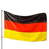 PHENO FLAGS Premium Deutschland Flagge 100% recycelt 90x150 cm - Extrem Wetterfeste Fahne mit...