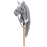BEJOY Steckenpferd Spielzeug Pferd, Hobby Horse Holzpferd Plüschpferd zum Reiten für Kinder mit...