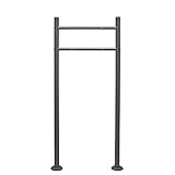Wiltec Briefkasten Ständer Anthrazit 1200 x 500 mm, Standfuß für Postkasten Briefkästen Mailbox,...