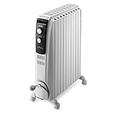 De'Longhi Dragon TRD04 1025 Dragon - Ölheizkörper 2500 W(Wärmeabgabe), 1100 Watt,52 x 16 x 65...