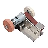 Stand Bandschleifmaschine mit 20PCS Schleifbändern Elektrischer Tellerschleifer 150W Klein Band...