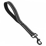 Hausleine für Hunde, 38 cm Hundeleine Kurz Trainingsleine mit Gepolstertem Griff und 360°...