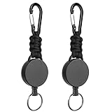 Vicloon Einziehbarer Schlüsselanhänger, 2 Stücke Heavy Duty Retractable Schlüsselrolle mit...