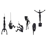 XYQXYQ Kletterer-Skulptur, 6 Stück, Moderne Dekorative Wandkunst, Männliche Figur, Kreative...