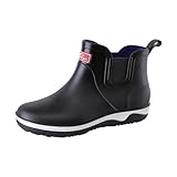 Gummistiefel Herren Halbhoch Stiefel Herren Wasserdicht Gummi Stiefeletten Rutschfest Regenstiefel...