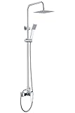 IMEX Duschsäule mit Wasserhahn, Duschset mit Duschkopf und Antikalkdüse, Armatur aus Messing und...