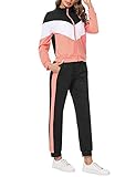 Marvmys Streatwear Trainingsanzüge für Damen Sportanzug Freizeitanzug Jogginganzug damen Langarm...