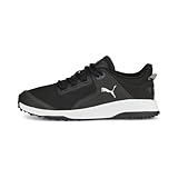 PUMA Herren Fusion Grip Golfschuh, Black Silver-Quiet Shade, 47 EU