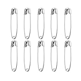10 Stück Sicherheitsnadeln, 38MM Sicherheit Pin, Safety Pins für Kunsthandwerk Nähen...