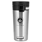 HYWHUYANG Isolier-Kaffeetasse, 380 ml, Isolierbecher mit Sieb, tragbare Thermobecher-Wasserflasche,...