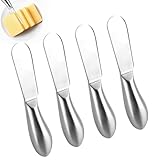 Buttermesser Klein Set, 4 Stück Buttermesser, Käsemesser aus Edelstahl, Marmelade Messer, Kleine...